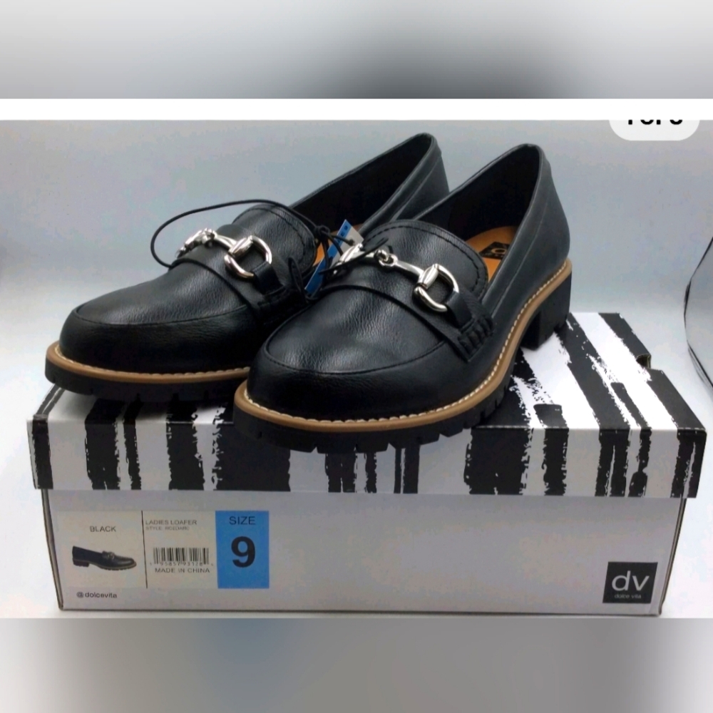 DV by Dolce Vita Black Leather Loafers